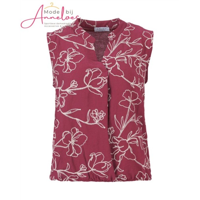 Enjoy Blouson mouwloos bloemborduring 127626 Port
